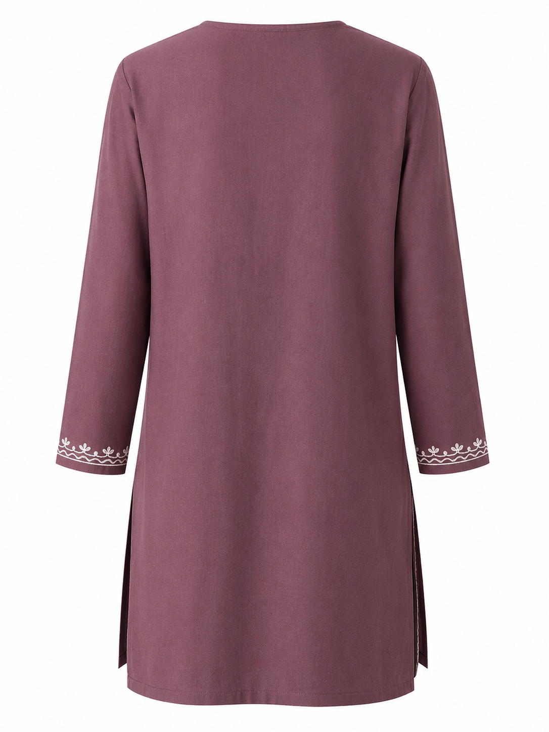 Noor : Aari embroidery summer kurti | Grayish-Brown